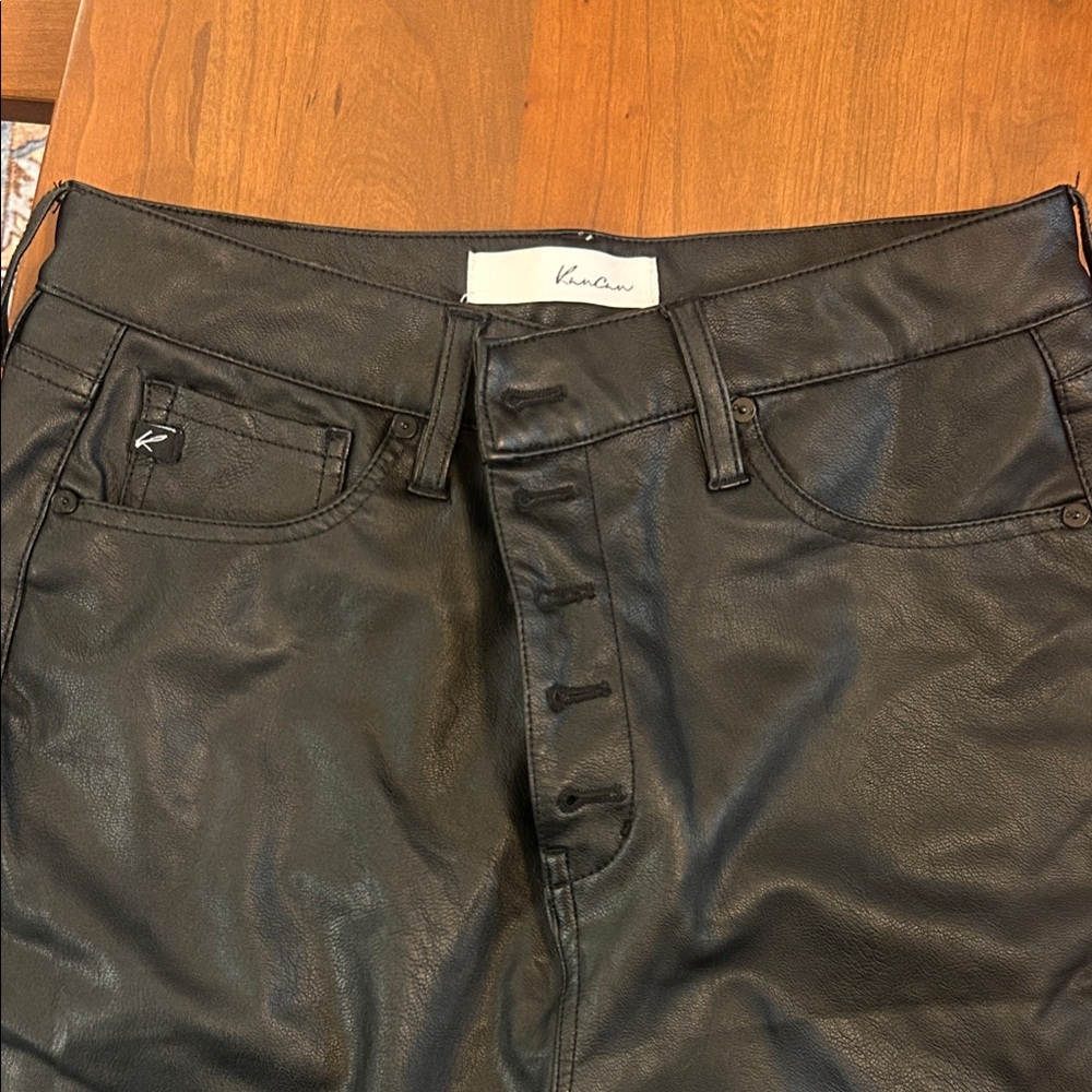 Black leather pants